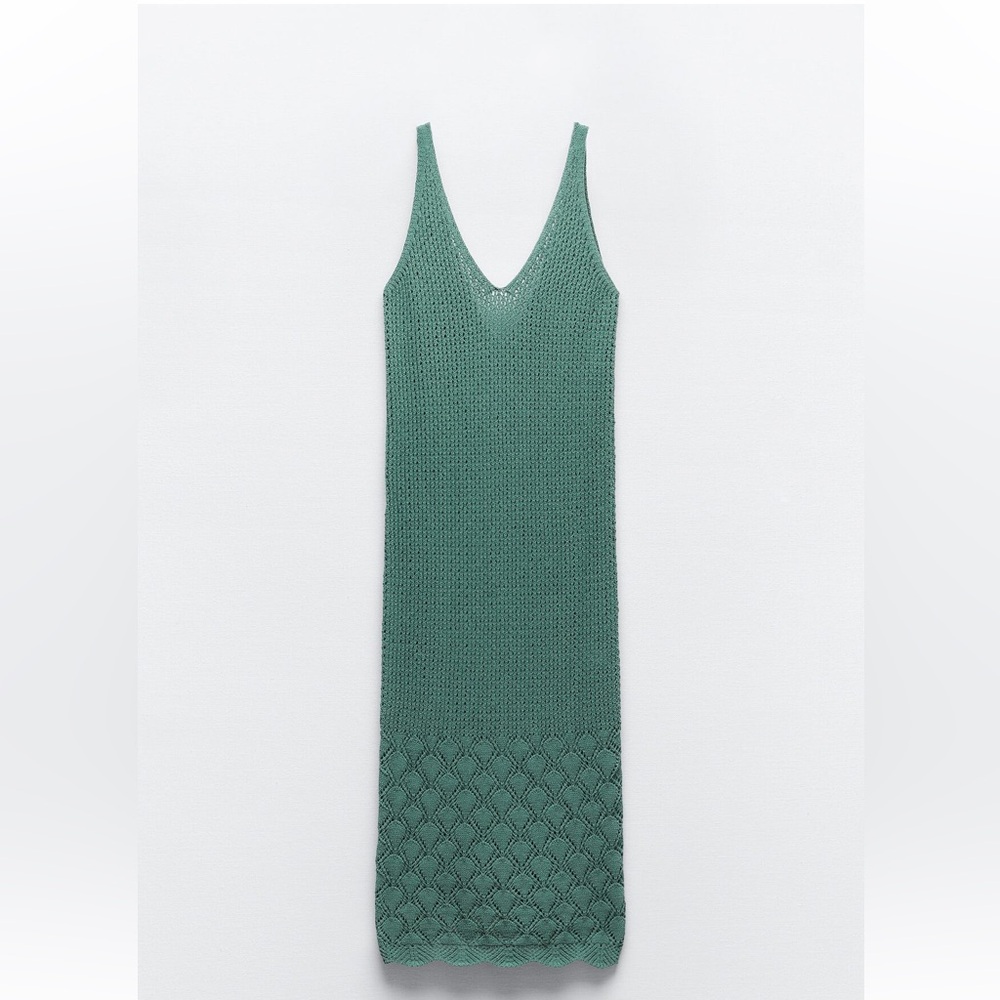 Zara Strappy Chenille Dress S NWT